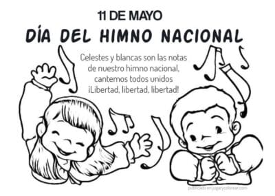 diujo para pintar Himno nacional argentino 11 de mayo