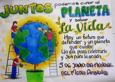 Cartelera escolar para el dia del Medio ambiente Cartelera escolar para el dia del Medio ambiente
