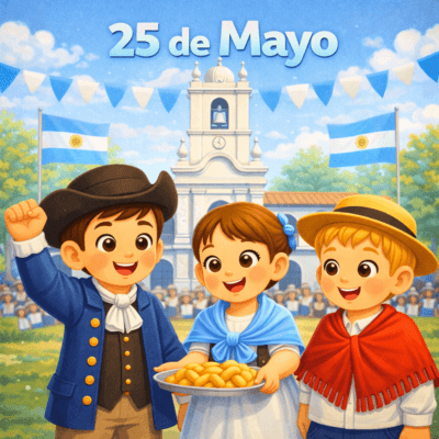 Carteleras escolares para el 25 de mayo