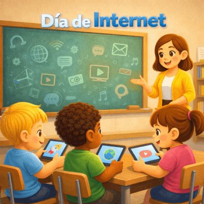 Día del Internet Cartelera y decoración