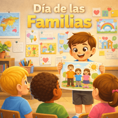 Dia internacional de la familia Cartelera y decoración