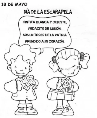 Dibujo para colorear Dia de la escarpela 18 de mayo Dibujo para colorear Dia de la escarpela 18 de mayo