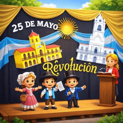 Ideas de telones y otras decoraciones para el acto del 25 de Mayo