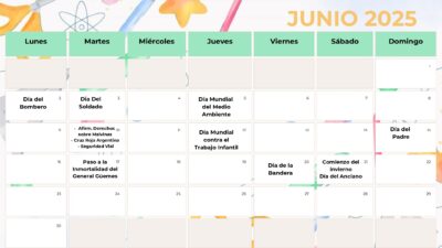 PDF Calendario escolar de Junio 2025 - Efemerides PDF Calendario escolar de Junio 2025 – Efemerides