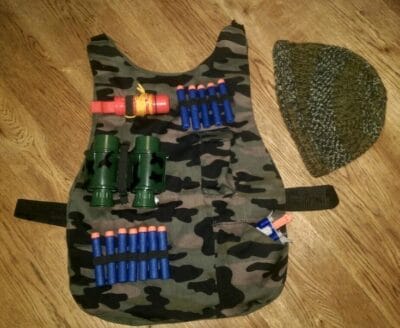 chaleco para disfraz de soldado