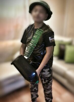 disfraz facil de soldado par aniño