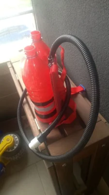 tanque de agua de bombero con manguera disfraz tanque de agua de bombero con manguera disfraz