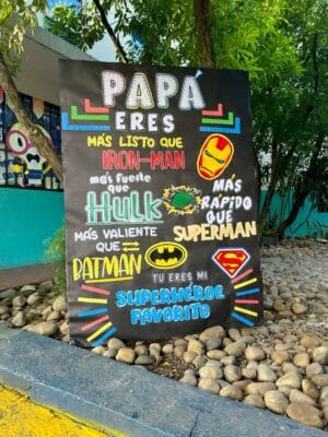 Cartelera dia del padre Super Heroe Cartelera dia del padre Super Heroe