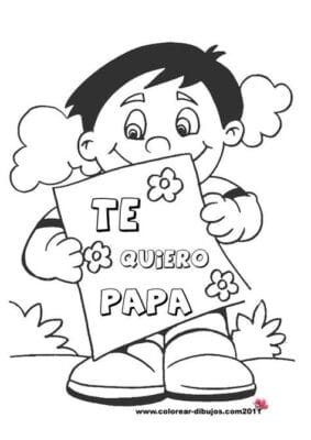 Dibujo para colorear dia del padre para nene Dibujo para colorear dia del padre para nene