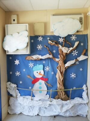 decorar jardin infantes invierno