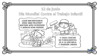 dia contra el trabajo infantil colorear actividad dia contra el trabajo infantil colorear actividad