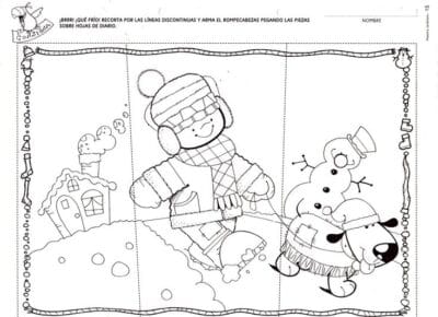 ficha actividades niños jardin