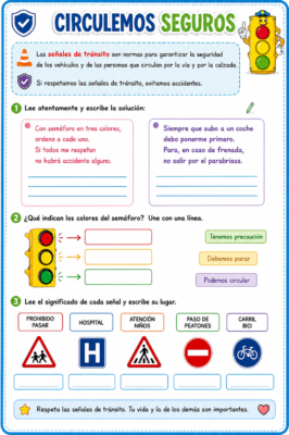 ficha de actividades sobre segurdad vial para niños ficha de actividades sobre segurdad vial para niños