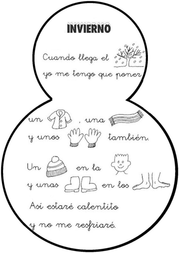 frases carteleras invierno niños