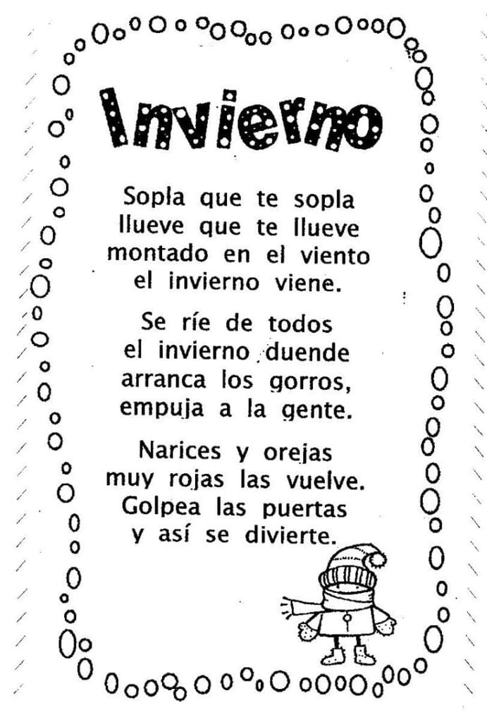 poesias invierno niños