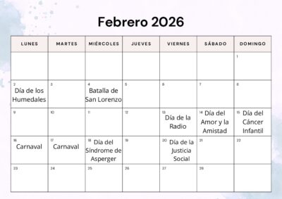 Calendario Efemerides Febrero 2026 PDF Calendario Efemerides Febrero 2026 PDF
