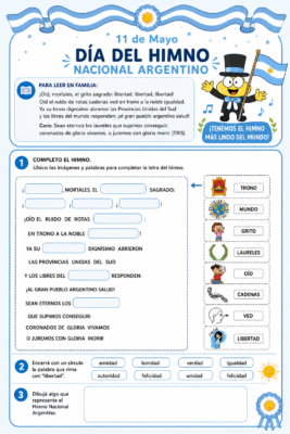 Actividades para el día del himno nacional Actividades para el día del himno nacional