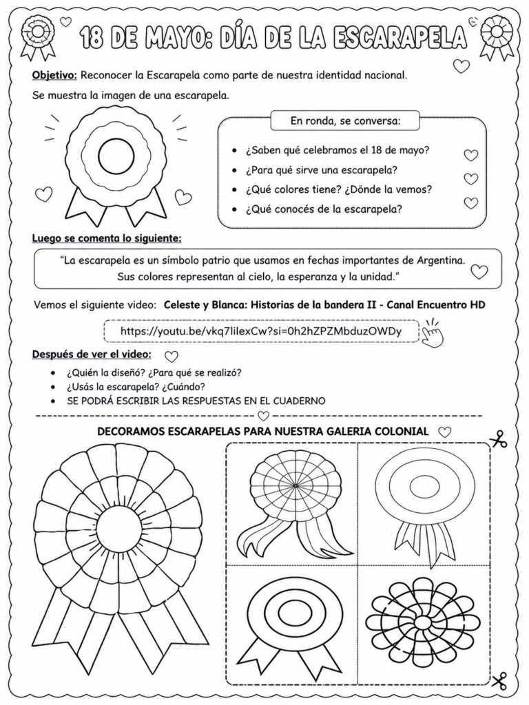 actividad para el dia de la escarapela argentina colorear