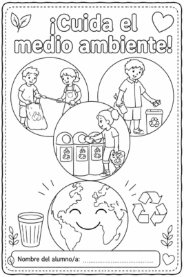 dibujos para colorear del cuidado del medio ambiente