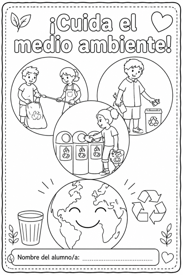 dibujos para colorear cuidado del medio ambiente - Minilook