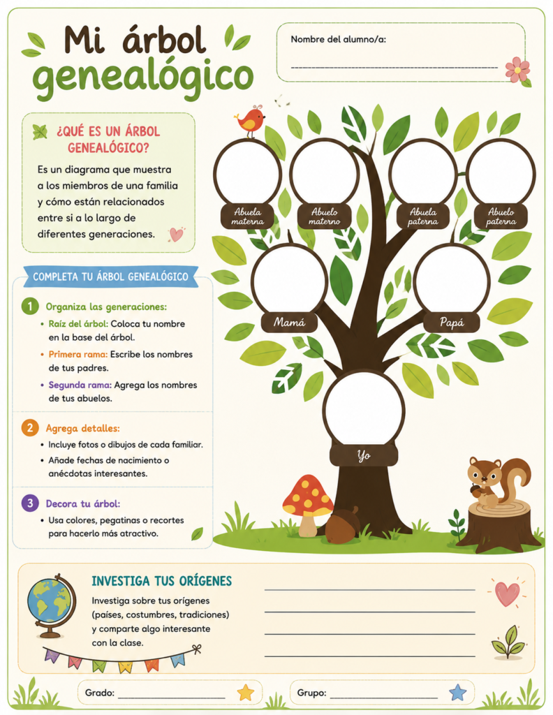 modelos de arbol genealogico