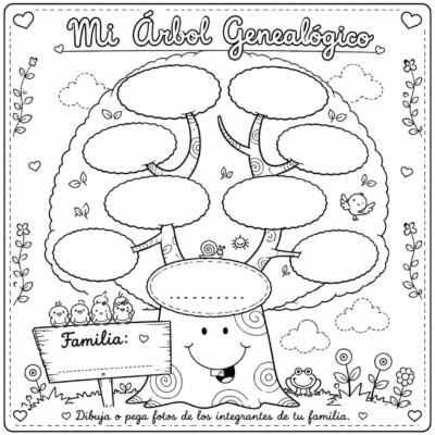 modelos de arbol genealogico para niños