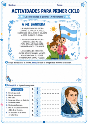 Actividades para el dia de la bandera Argenitna primaria