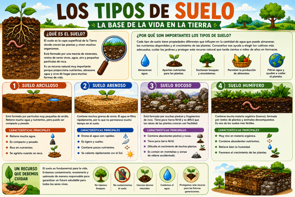 Lamina de los Tipos de suelo