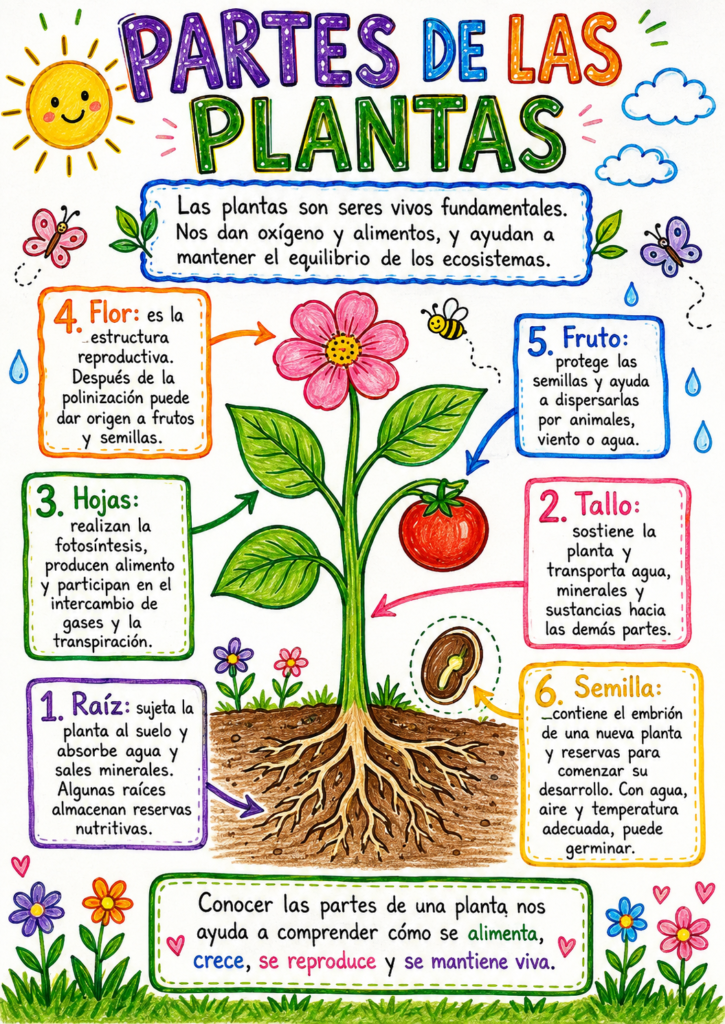 las partes de las plantas