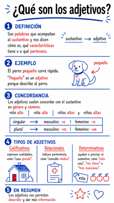 Que son los adjetivos infografia Que son los adjetivos infografia